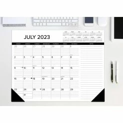 Wholesale ๐ 2023 Black & White Large Monthly Desk Pad Calendar by Willow Creek Press โค๏ธ