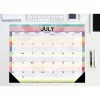 Deals 🔔 2023 Watercolor Stripe Large Monthly Desk Pad Calendar by Willow Creek Press 🧨