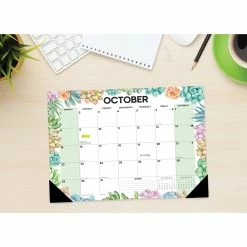 Outlet 🎁 2023 Succulent Small Monthly Desk Pad Calendar by Willow Creek Press 🛒