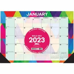 Wholesale 🥰 2023 Bold Geo Small Monthly Desk Pad Calendar by Willow Creek Press 🧨 -Cheap Willow Creek Press Store D670317S 3